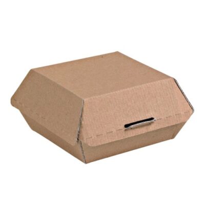 PacknWood Paper Kraft Clamshell Hinged Container 5.3 in x 4.9 in x 2.5 in 210EATBURG135K