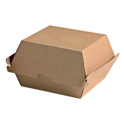 PacknWood Paper Kraft Clamshell Hinged Container 5.7 in x 5.3 in x 3.2 in 210EATBURG145K