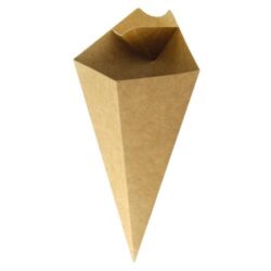 PacknWood Paper Kraft Sauce Compartment Cone 5 oz 210CONFR1KR