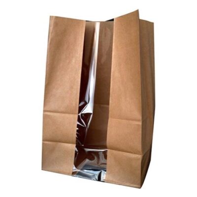 PacknWood Paper Kraft Window Bag 7.1 in x 4.3 in x 10.4 in 210SOS11BRF