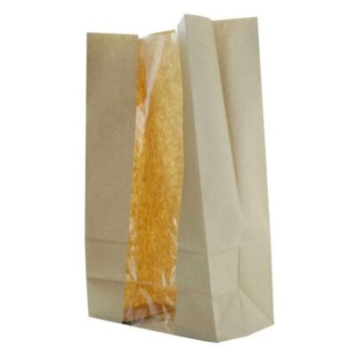 PacknWood Paper Kraft Window Bag 8.9 in x 4.7 in x 10.8 in 210SOS22BRF