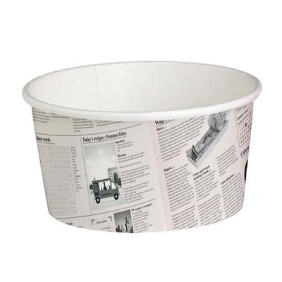 PacknWood Paper News Print Deli Container 20 oz 4.5 in 210DELINEWS20