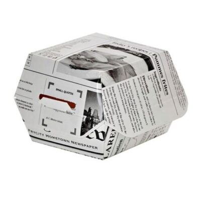 PacknWood Paper News Print Slider Box 2 oz 2.8 in x 2.8 in x 2 in 210EATBNEWS50