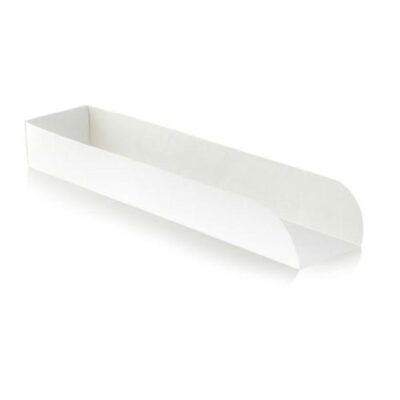 PacknWood Paper White Hot Dog Tray 9.75 in x 2.1 in x 2.1 in 210DOG
