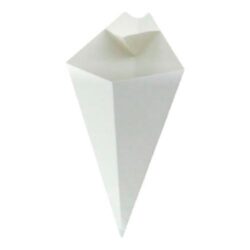 PacknWood Paper White Sauce Compartment Cone 5 oz 210CONFR1WH