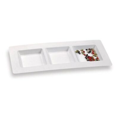 PacknWood Sugarcane 3 Compartment Plate 10.2 in x 4.3 in 210APU3TAPA