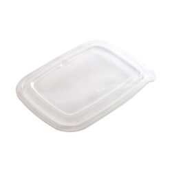 Sabert PP Clear Flat Lid for Laminated Rectangle Container 28 oz 51841D150