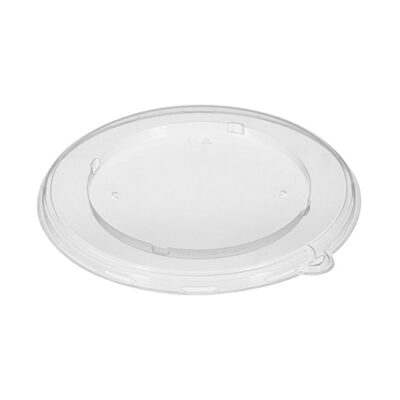 Sabert PP Clear Flat Lid for Round Bowl 24 32 48 oz 5211090D300