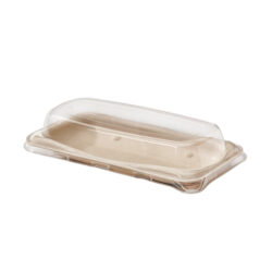Sabert rPET Clear Dome Lid for Sub Container 9.5 in x 4.5 in 531045D300