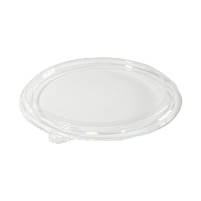 Sabert rPET Clear Flat Lid for Wide Round Bowl 16 oz 51616D500