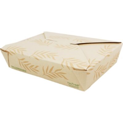 World Centric 2 Paper NoTree Container - 50 oz - 8.5 x 6.2 x 1.85 - TO-NT-2