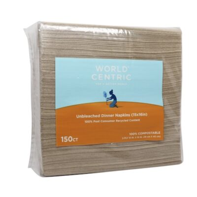 World Centric Eco Dinner Napkin 2-Ply 15 in x 16 in NP-SC-DN