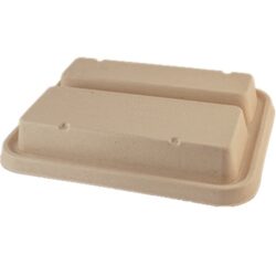 World Centric Fiber LID Tray 2 Compartment 9.3 in x 7.1 in TRL-SC-10D