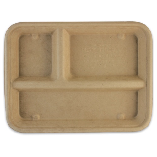 Correctional Food Service and Kitchen: Food Tray - 3 Compartment