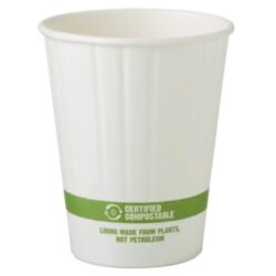 World Centric White Paper Double Wall Hot Cup 12 oz CU-PA-12D